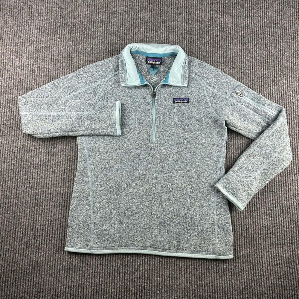 Patagonia Better Sweater 1/4 Zip Pullover Blue Heather 25617‎ SP19 Womens Small